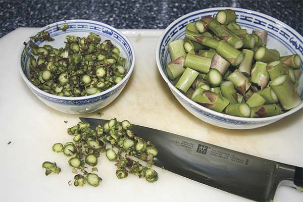 Soupe asperges poireaux - prep5