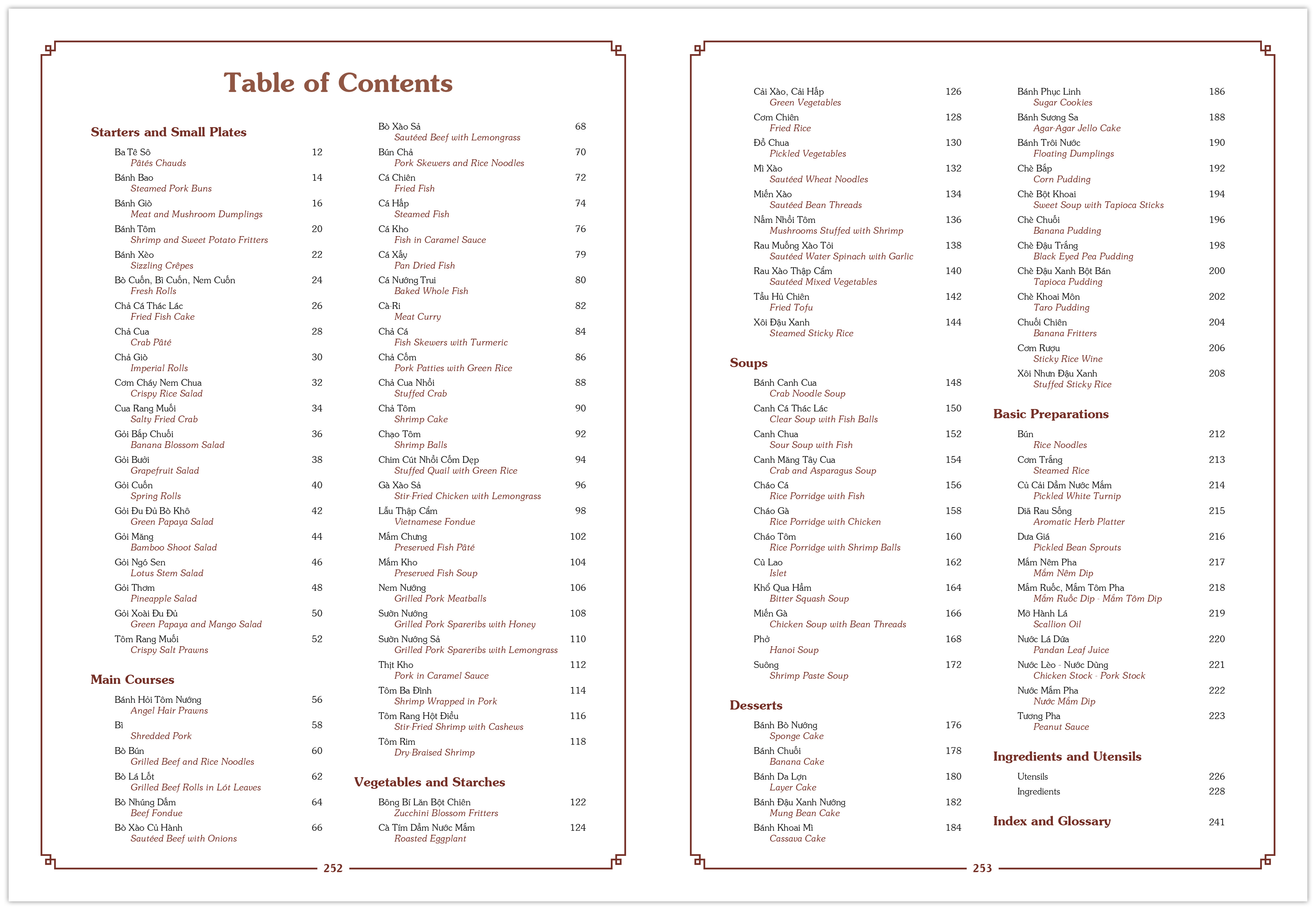 Eat Real Vietnamese Food - Table of contents